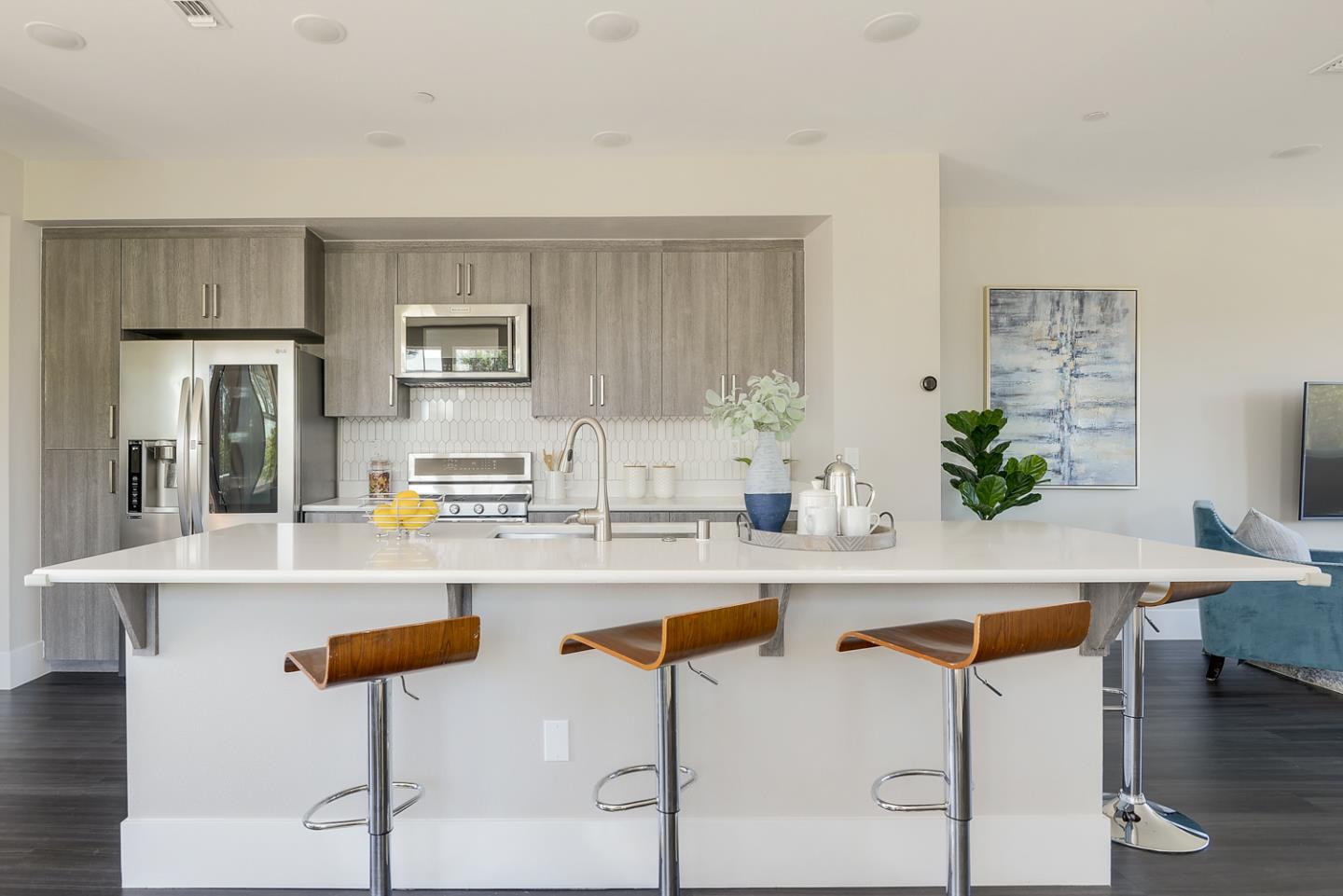 388 Circuit Way Mountain View, CA 94043 - Photo 8 of 26 a kitchen with stainless steel appliances kitchen island sink refrigerator and stove