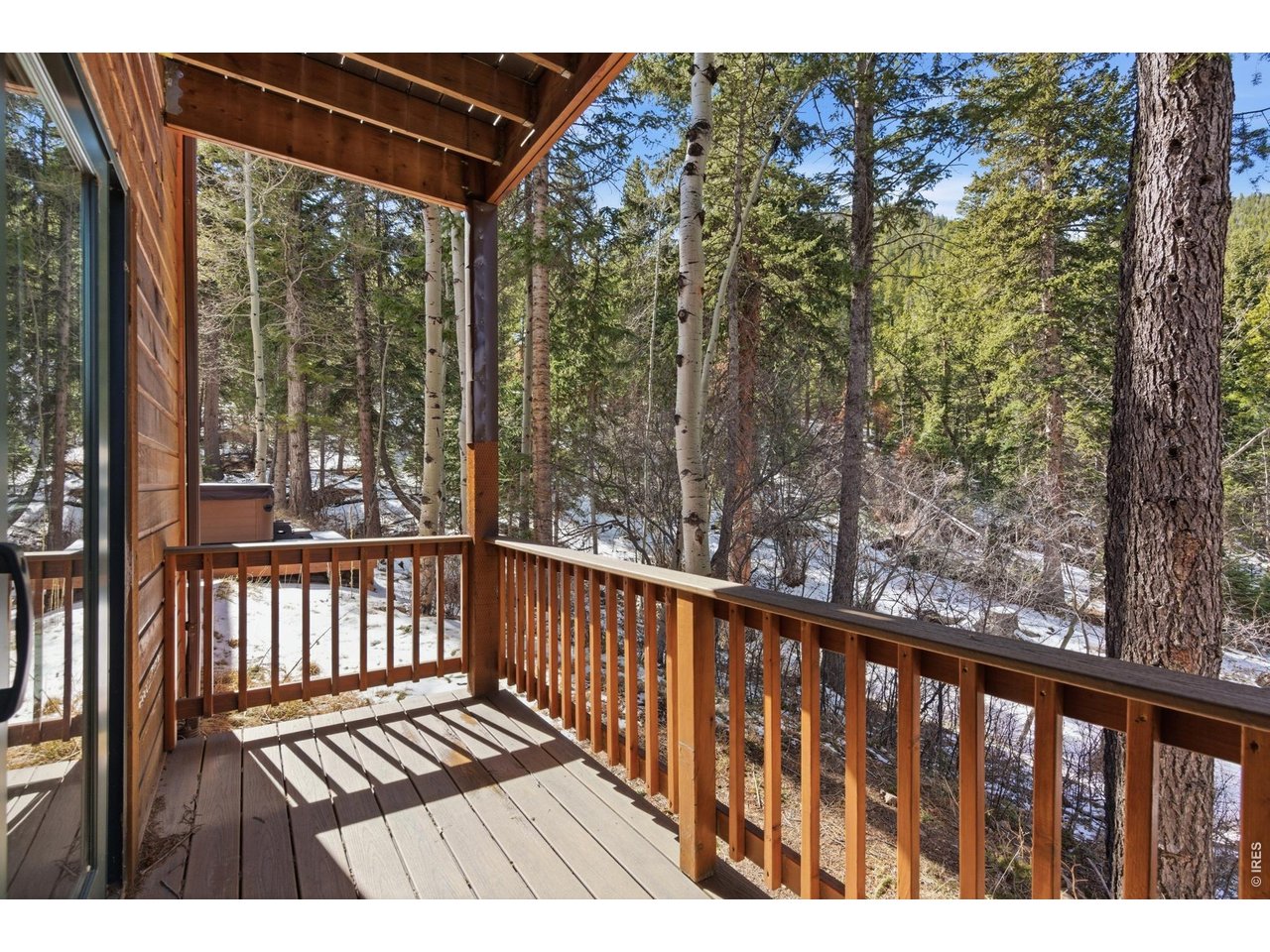 4079 Little Valley Road Estes Park, CO 80517 - Photo 23 of 39 a view of balcony with wooden floor