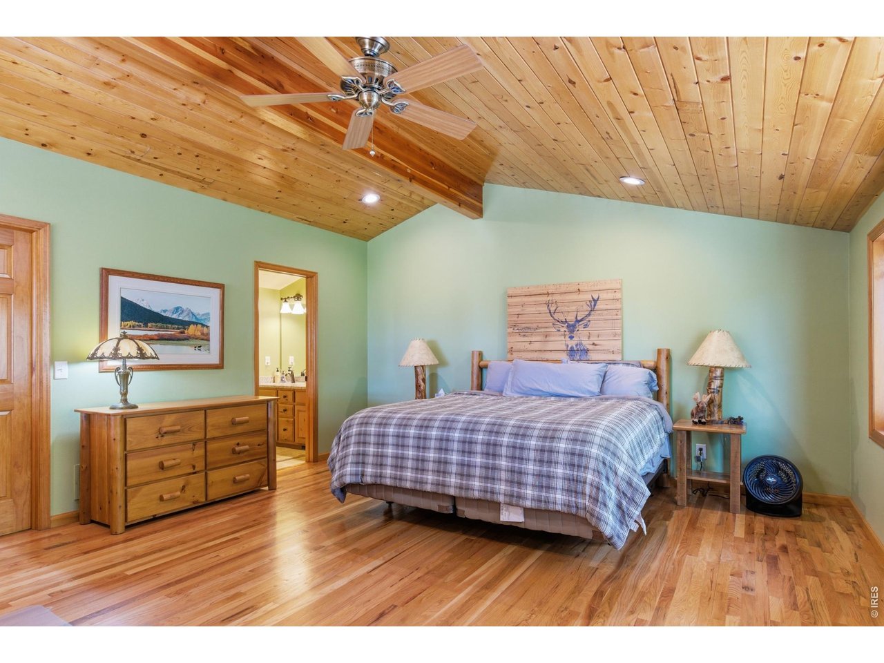 4079 Little Valley Road Estes Park, CO 80517 - Photo 24 of 39 a bedroom with a bed and a dresser