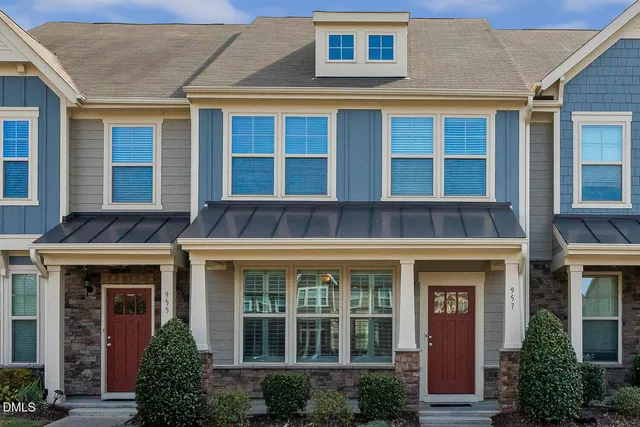 front view of a brick building