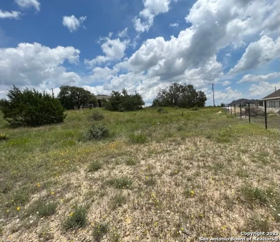 a view of a golf course with an trees
