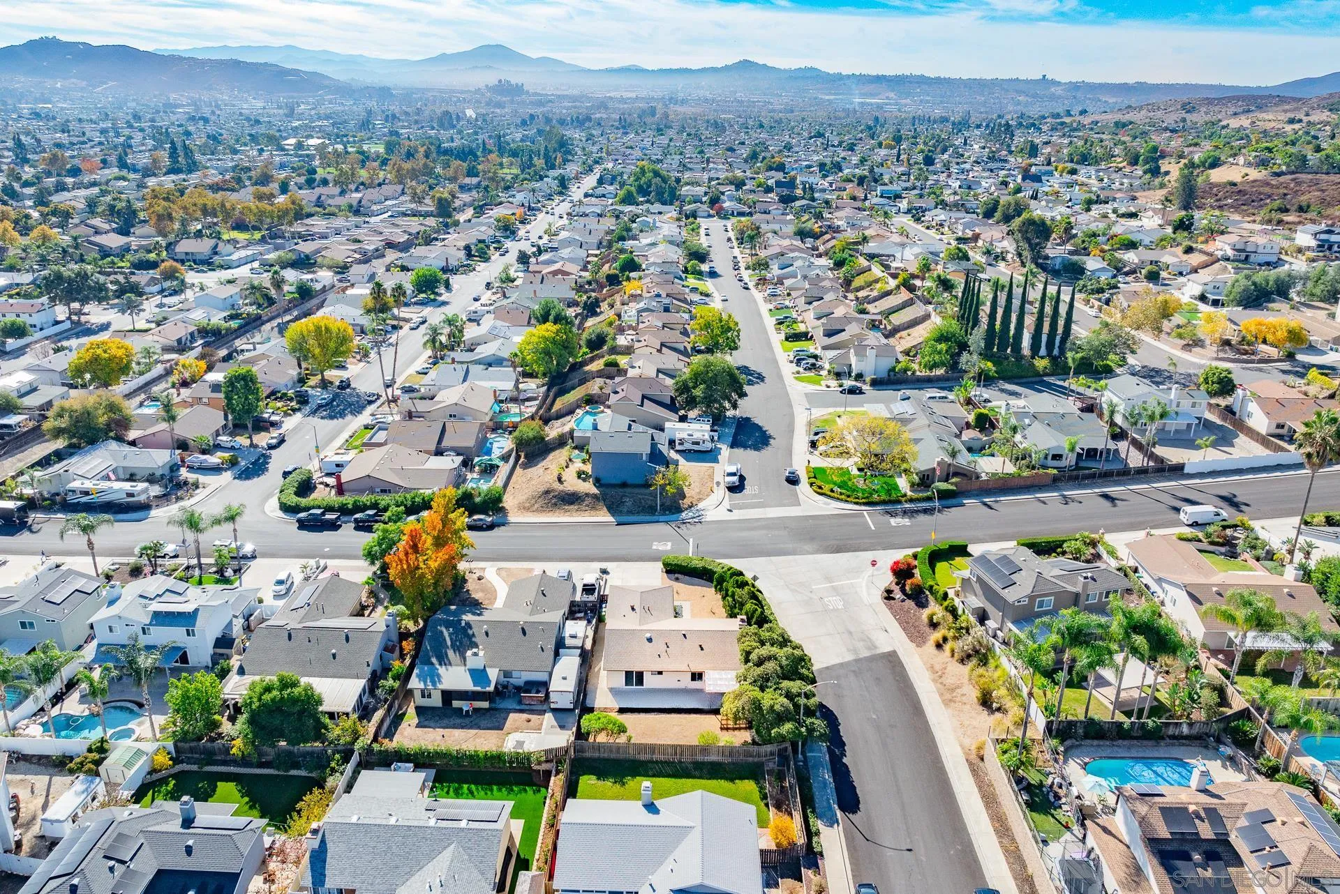 10134 Princess Joann Road Santee, CA 92071 - Photo 2 of 29 an aerial view of residential houses with outdoor space and parking