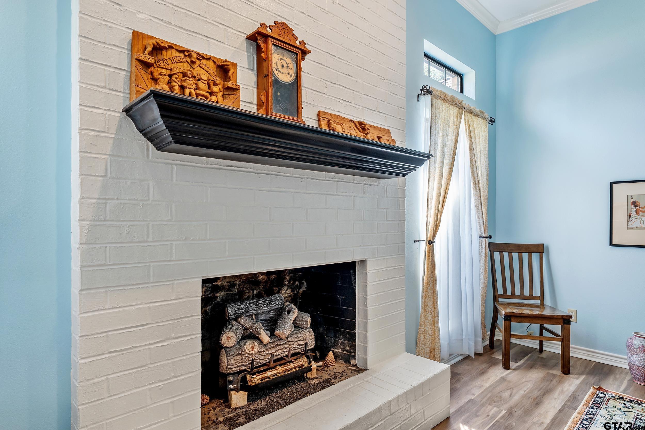 18054 Silver Leaf Flint, TX 75762 - Photo 3 of 30 a view of fireplace in livingroom with wooden floor