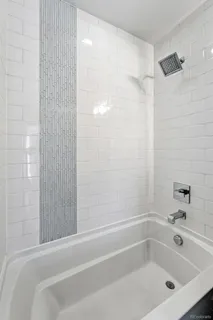 a bathroom with a tub