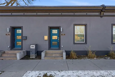 a front view of a house with entryway