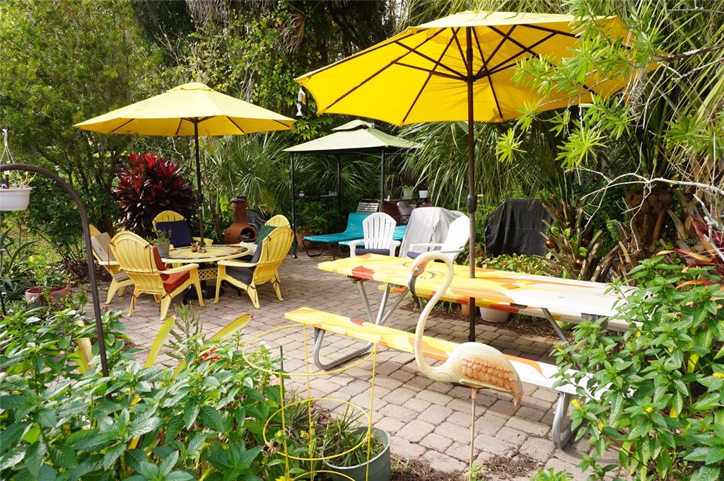 20921 Haulover Cove Road, Unit F5 Lutz, FL 33558 - Photo 25 of 34 a view of backyard with swimming pool and patio