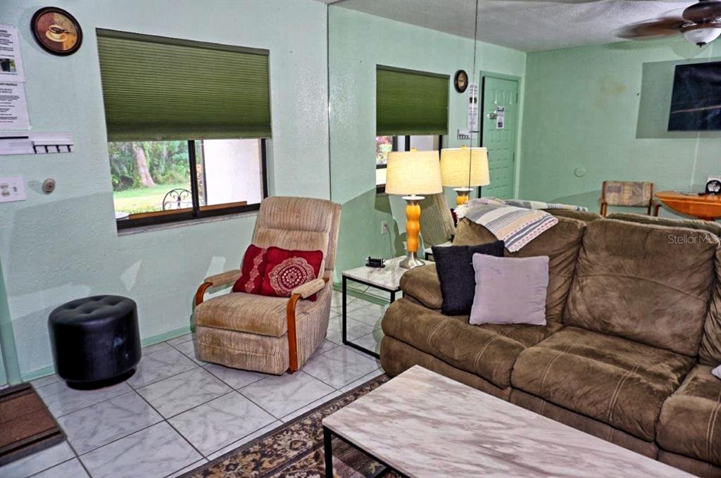 20921 Haulover Cove Road, Unit F5 Lutz, FL 33558 - Photo 4 of 34 a living room with furniture and a flat screen tv