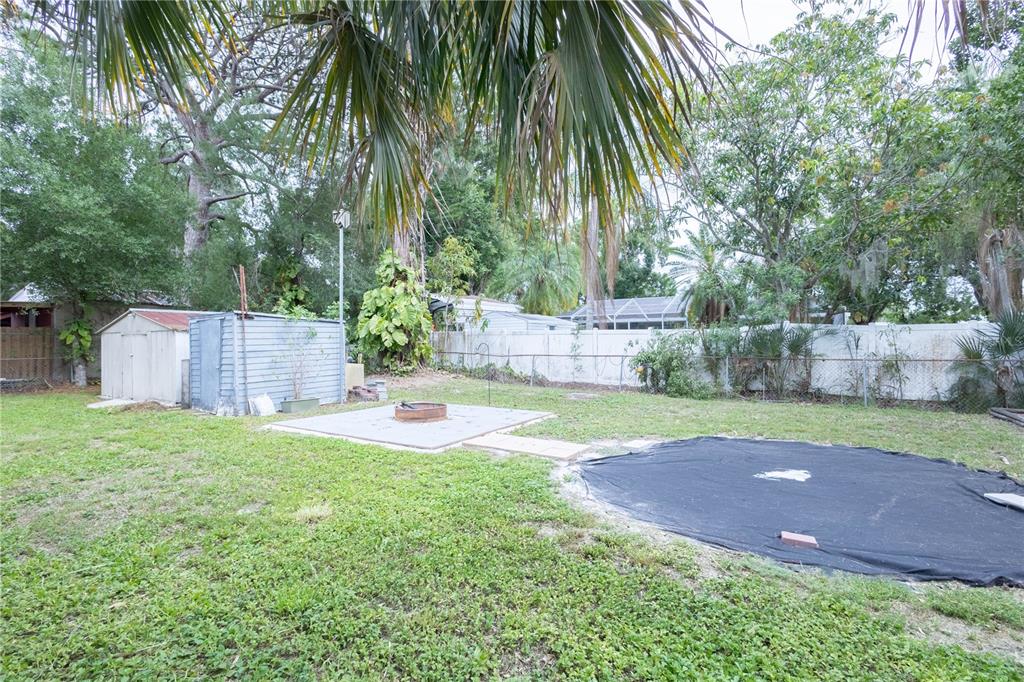 314 4th Avenue Southwest Ruskin, FL 33570 - Photo 22 of 30 a view of a backyard with a plants and palm trees