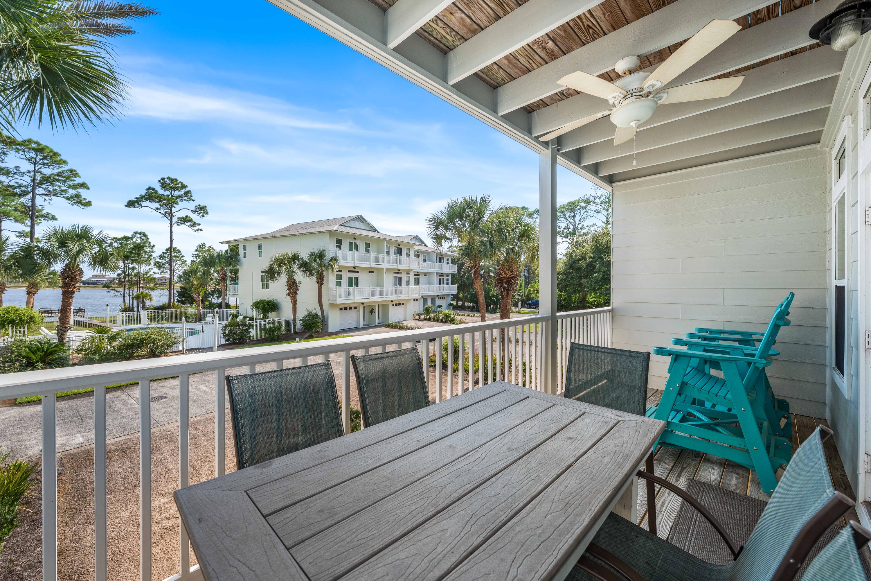 33 Dune Breeze Lane, Unit H2 Santa Rosa Beach, FL 32459 - Photo 24 of 54 a view of a balcony with lake view and wooden floor