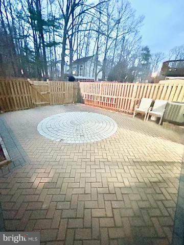 a view of outdoor space with deck and garden