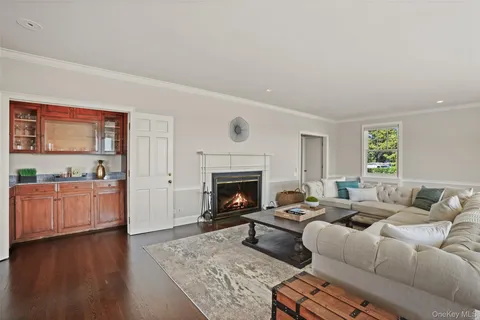 a bed room with a bed and a table