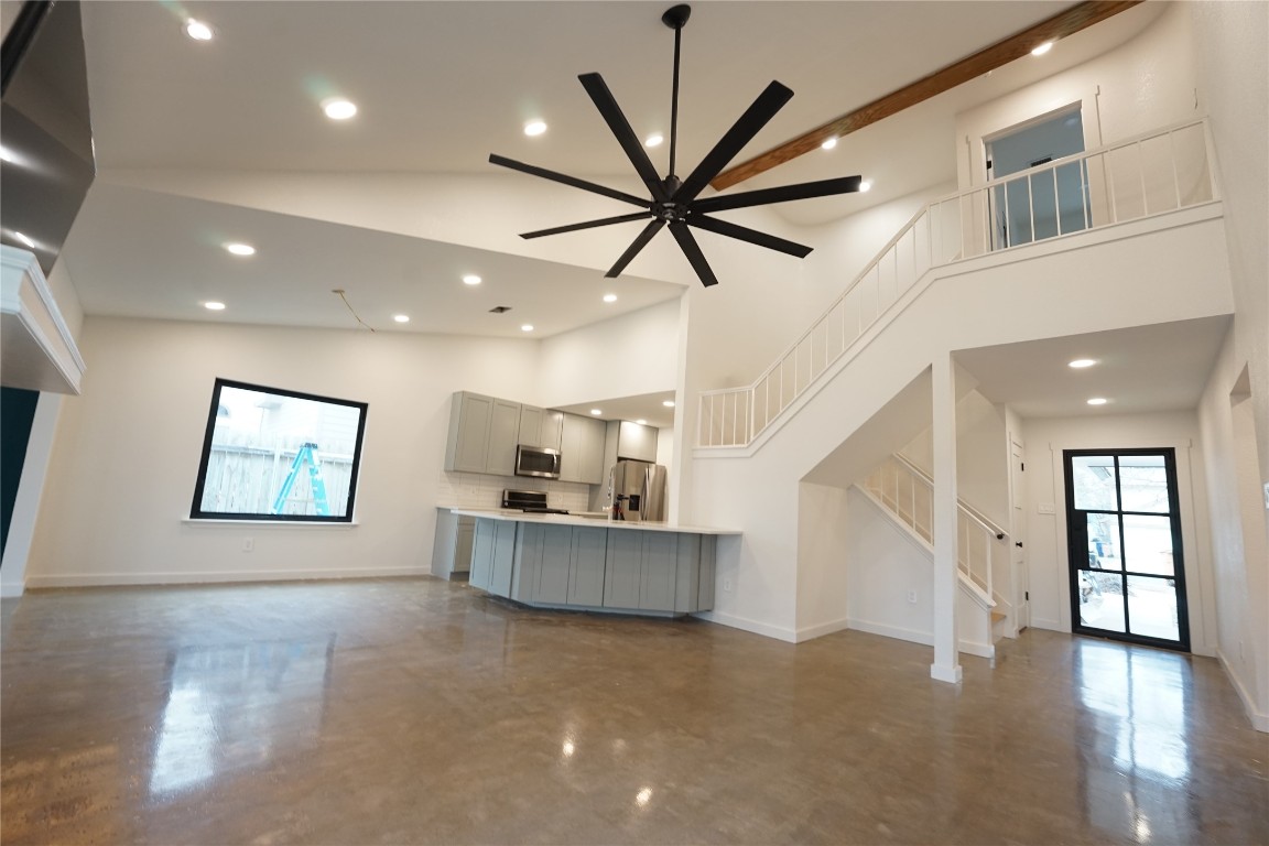 8006 Tiffany Drive Austin, TX 78749 - Photo 4 of 22 a view of livingroom with hardwood floor and a ceiling fan