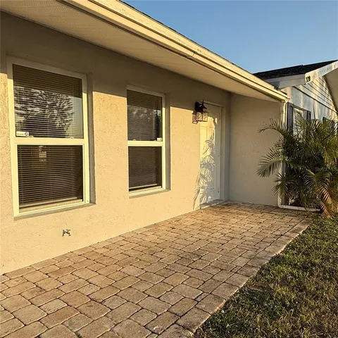 a view of a backyard of a house
