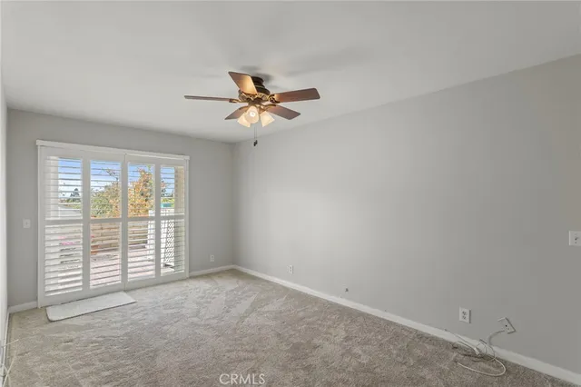 a view of a chandelier fan