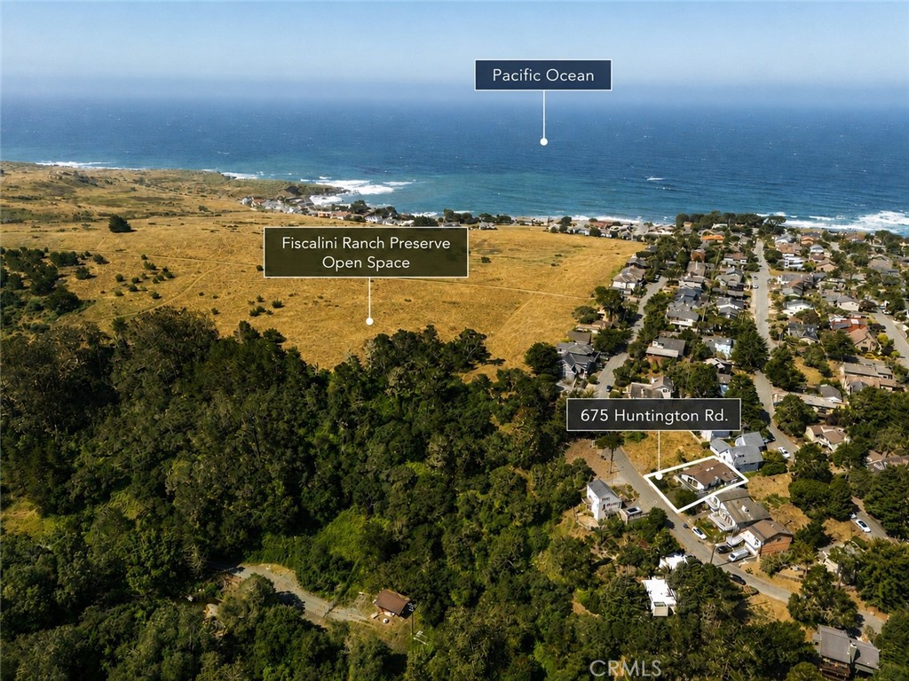 675 Huntington Road Cambria, CA 93428 - Photo 2 of 30 an aerial view of residential building with ocean view