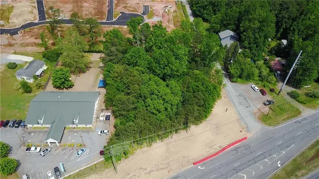 an aerial view of residential house with outdoor space