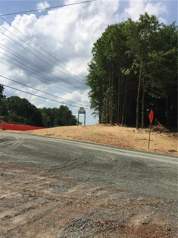 a view of large space with large trees
