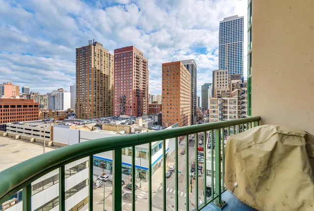 a view of balcony with city view