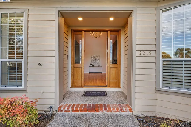 a view of front door