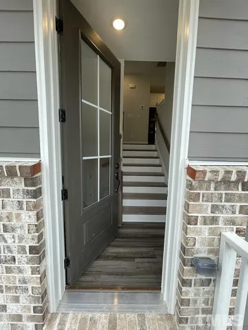 a view of a entryway door of the house