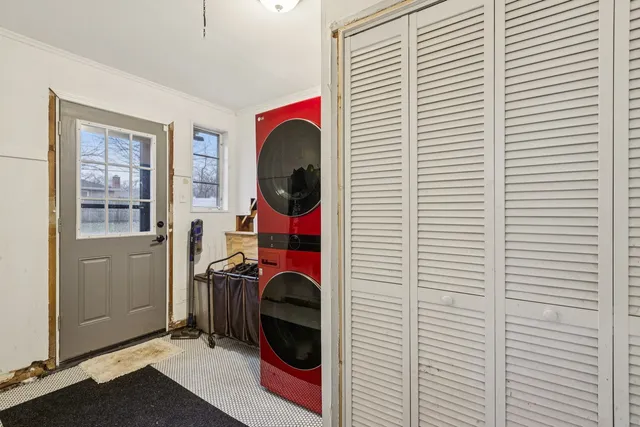 a view of storage and utility room