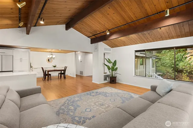 a view of balcony with deck and a garden
