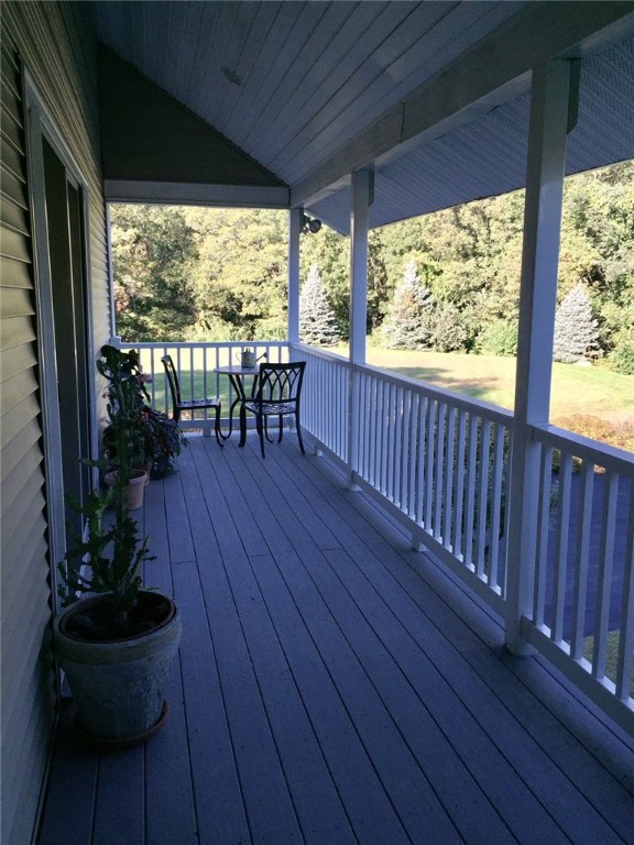 76 Hines Road Cumberland, RI 02864 - Photo 14 of 40 Front Porch Access from Great Room or Den/Office~ Overlooks Private Front Grounds