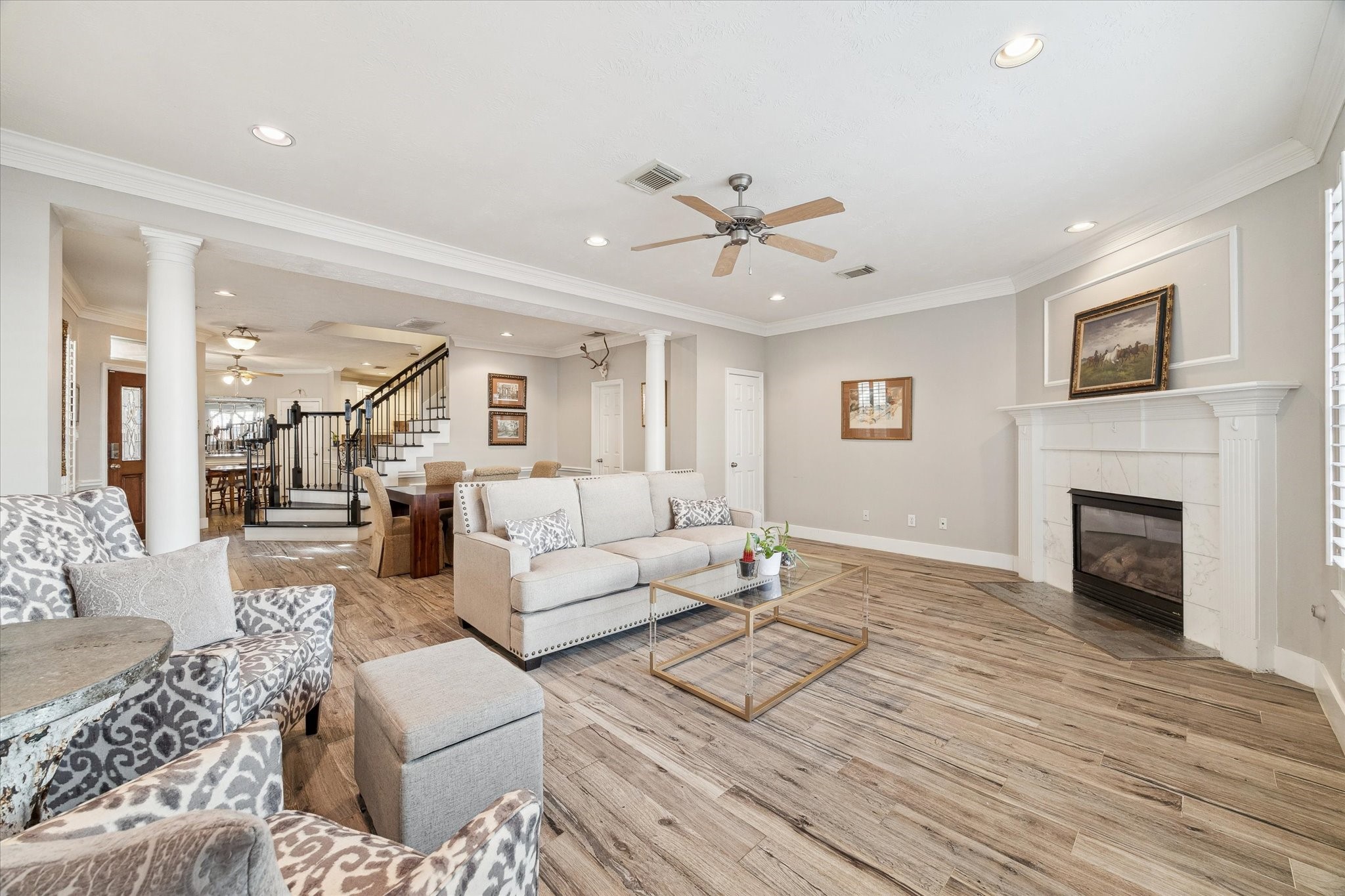 5242 Eigel Street Houston, TX 77007 - Photo 29 of 29 A view of the living room, the perfect blend of style and comfort in this open floorplan, with abundant natural light.