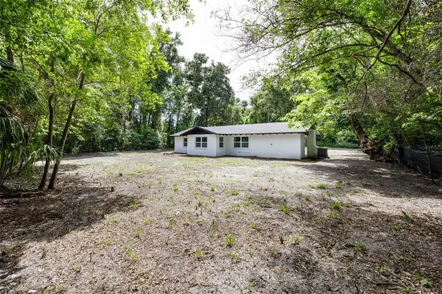 a white house that has a tree in front of it