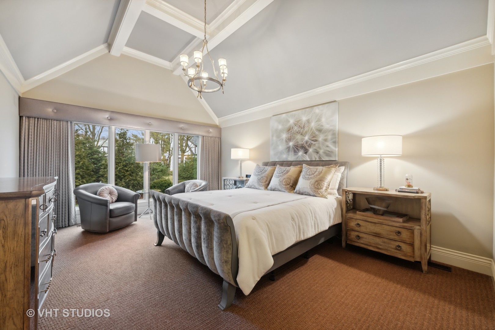 104 Burr Ridge Club Burr Ridge, IL 60527 - Photo 3 of 32 a bedroom with a bed and a chandelier