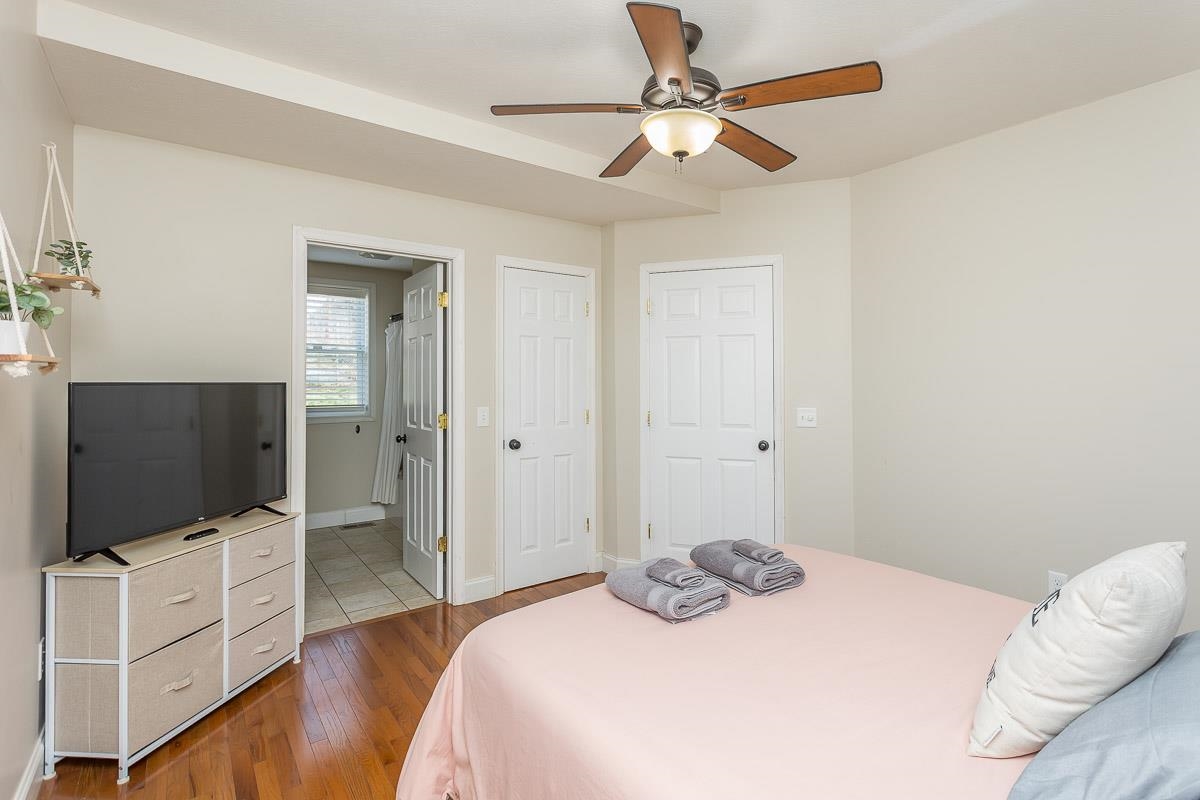 442 First Street Shenandoah, VA 22849 - Photo 40 of 75 a bedroom with a bed and a flat screen tv