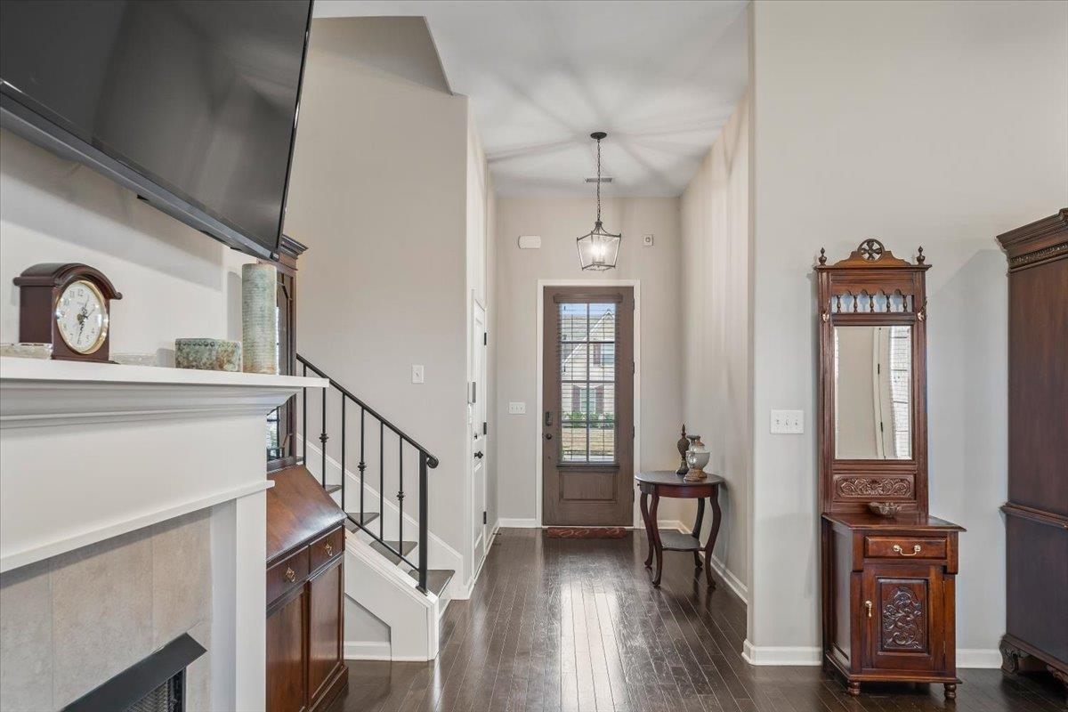 55 Cypress Point Road Oakland, TN 38060 - Photo 4 of 32 a view of entryway with livingroom and wooden floor