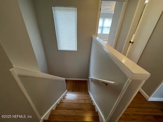a workspace with wooden floor