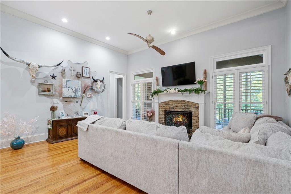 11 York Trace Southeast Cartersville, GA 30121 - Photo 13 of 71 a living room with furniture fireplace and flat screen tv