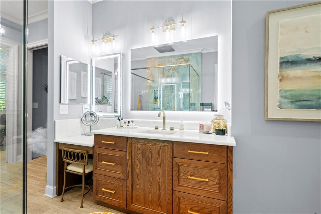 11 York Trace Southeast Cartersville, GA 30121 - Photo 34 of 71 a bathroom with a sink and a mirror
