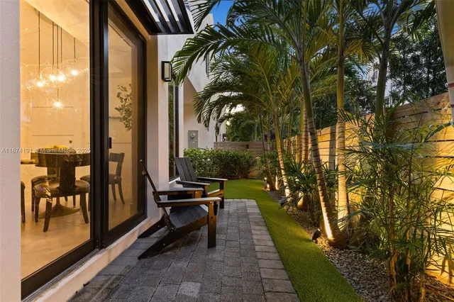 a view of outdoor space with seating area