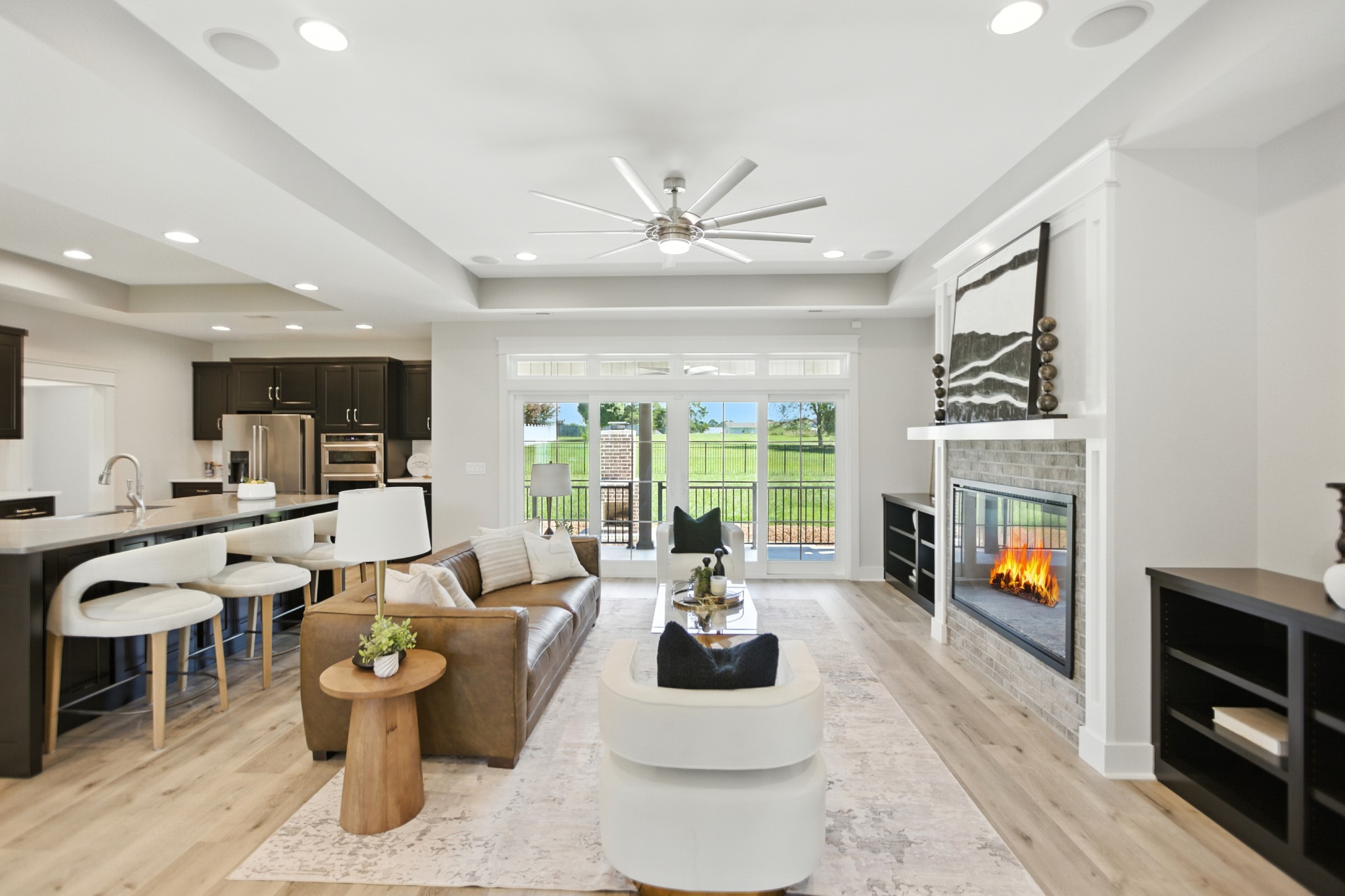 74 Holt Lane Tullahoma, TN 37388 - Photo 13 of 72 a living room with furniture a fireplace and a flat screen tv