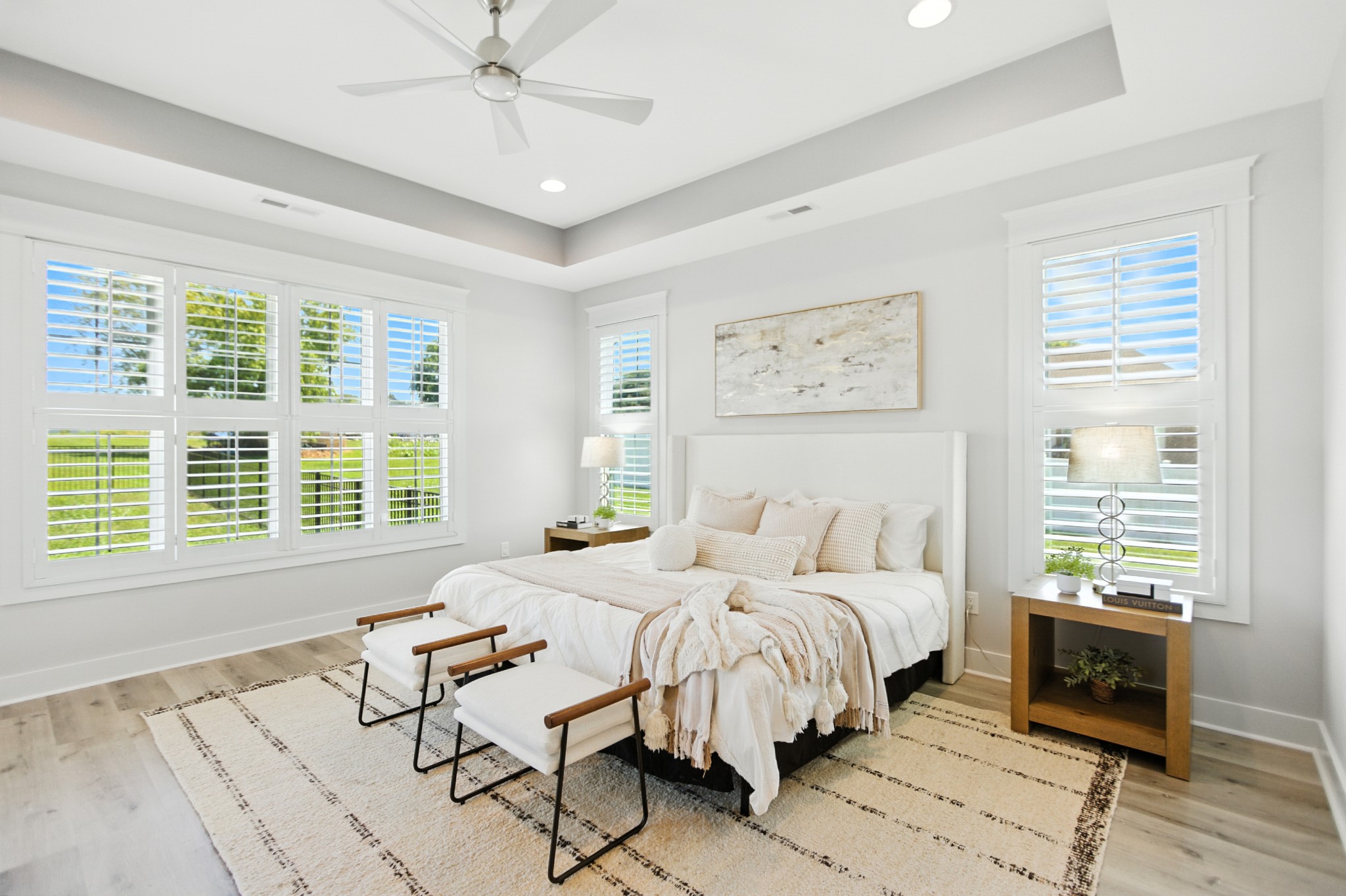 74 Holt Lane Tullahoma, TN 37388 - Photo 32 of 72 a bedroom with a bed a couch and large window