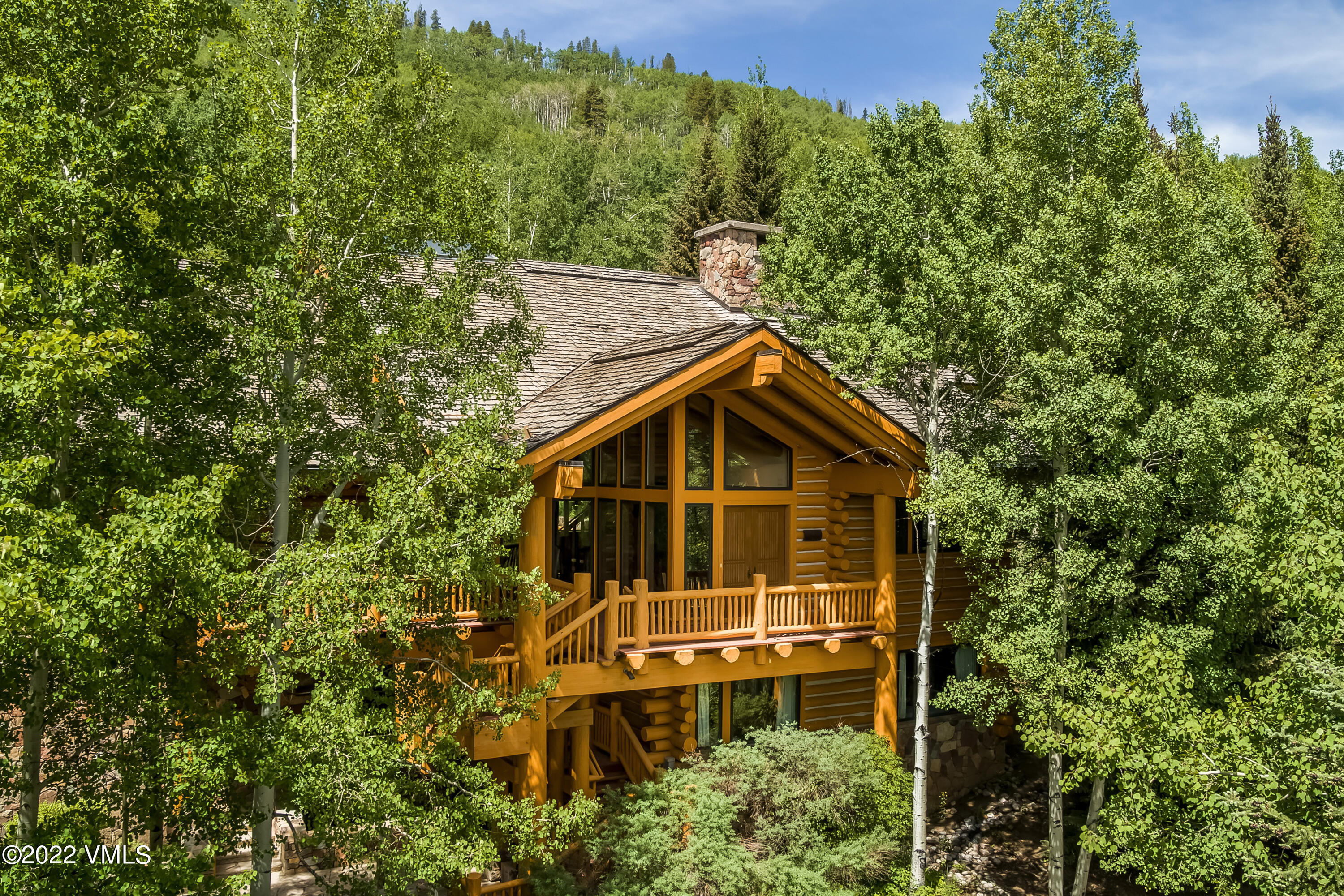 447 Borders Road Beaver Creek, CO 81620 - Photo 59 of 71 a blue house with a tree in the background