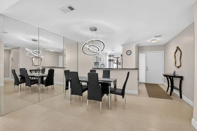 a view of a dining room and livingroom view