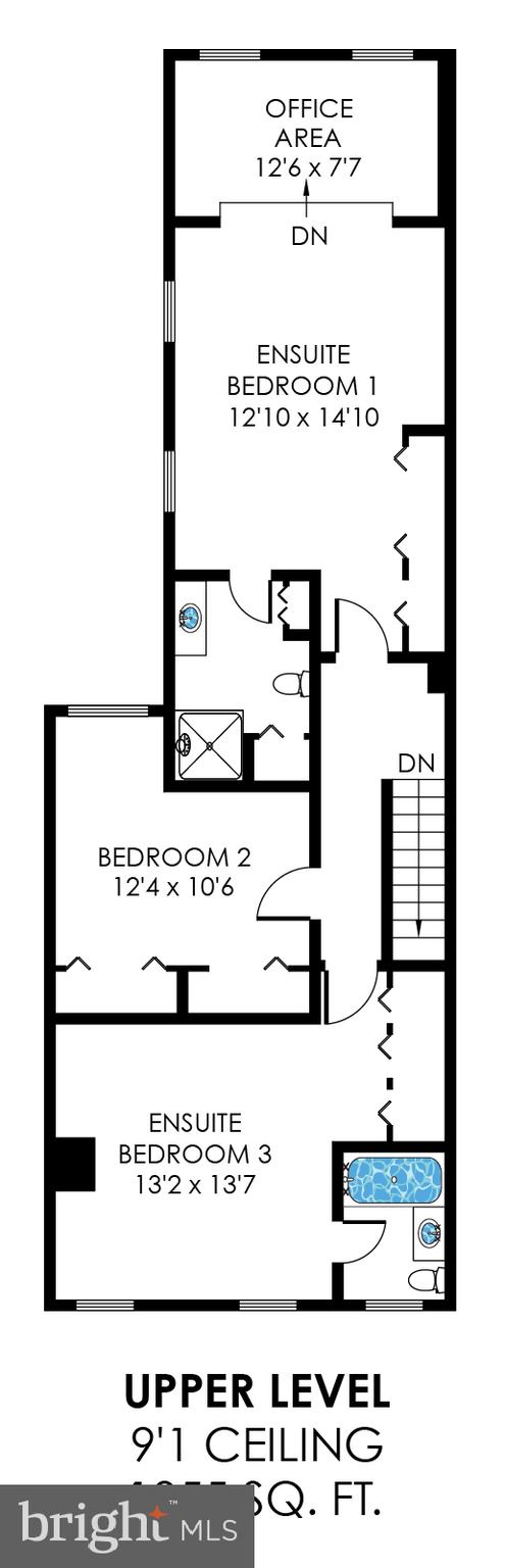 520 8th Street Northeast Washington, DC 20002 - Photo 60 of 61 Upper level floor plan