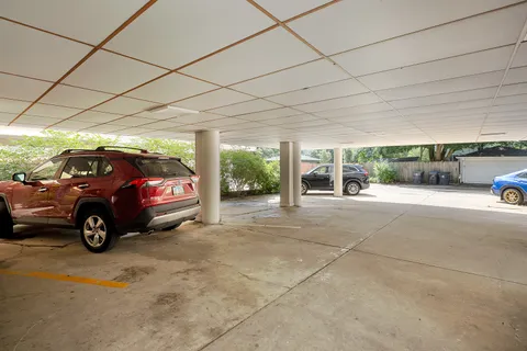 a view of a car garage