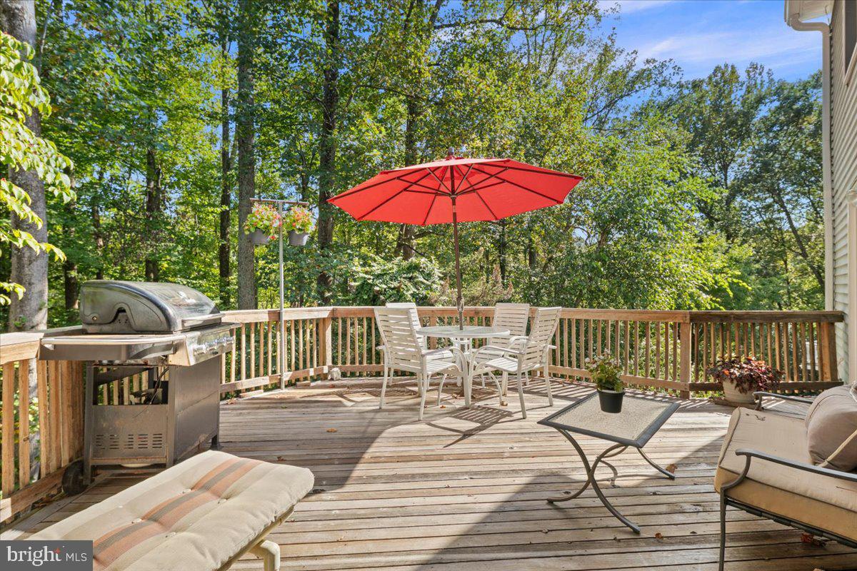 8461 Rushing Creek Court Springfield, VA 22153 - Photo 61 of 96 expansive deck backing to parkland off of main lev
