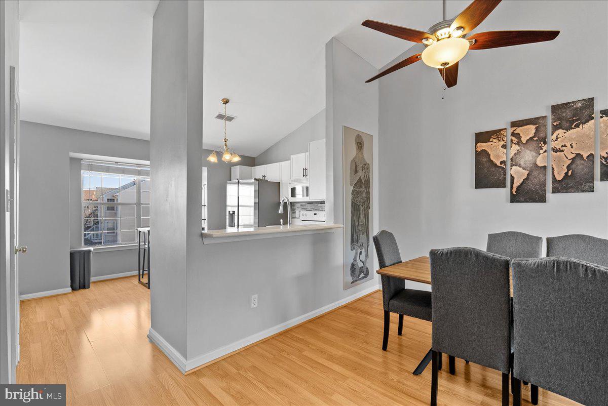 Dining room opens to kitchen