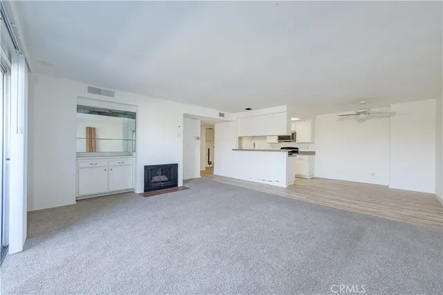 a view of a livingroom with a fireplace