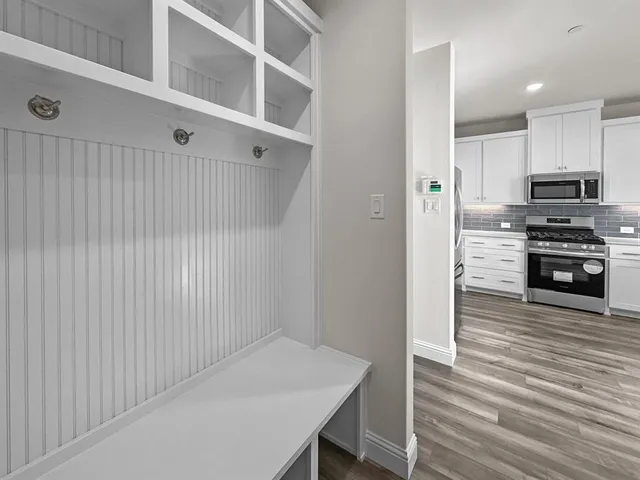 a view of an empty room and window