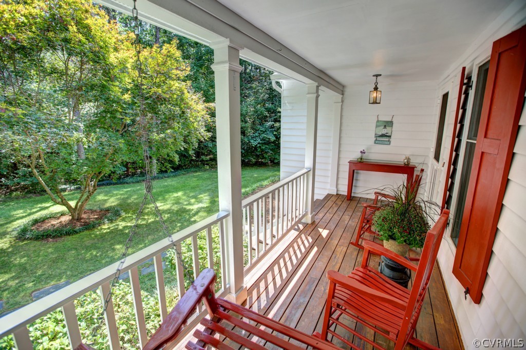 3070 Poor House Road Goochland, VA 23063 - Photo 6 of 24 a balcony view with a large window and wooden floor
