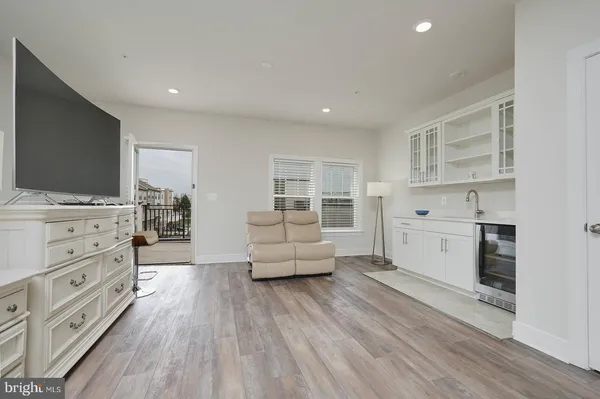 a view of cabinets and window
