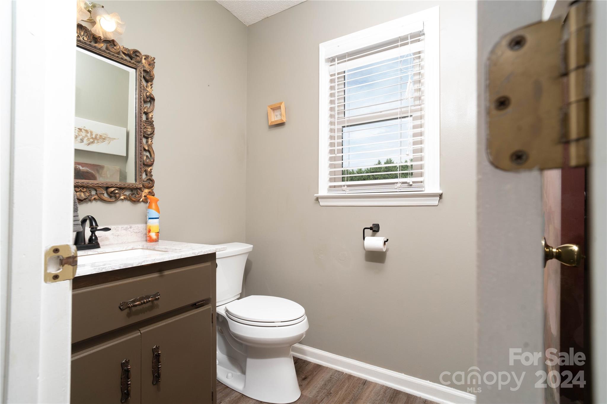 4710 Bert Huffman Drive Granite Falls, NC 28630 - Photo 14 of 28 a bathroom with a toilet sink and mirror