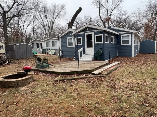 a front view of a house with entertaining space